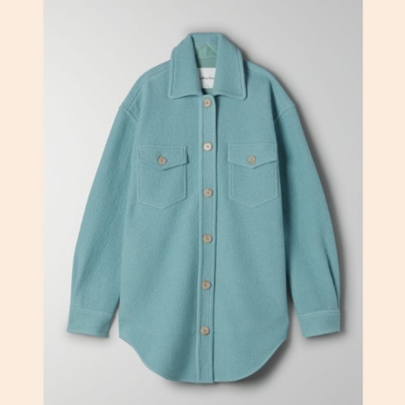 Aritzia Wilfred Free Ganna Shirt Jacket Mint Sprig ๐ Host Pick ๐ - Picture 4 of 4